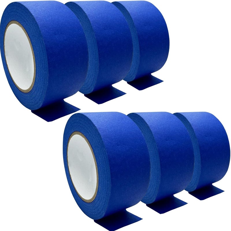 SmaringRobot Professional Painters Tapes 2 Inch Wide (1.88 in x 60.1 Yds x 6 Rolls =360.6 Yds), Blue Masking Tape, Paint Paper Tape, Protects Surfaces, No Residue, Painter's Tape for Wall Painting, Canvas Edging - Image 1